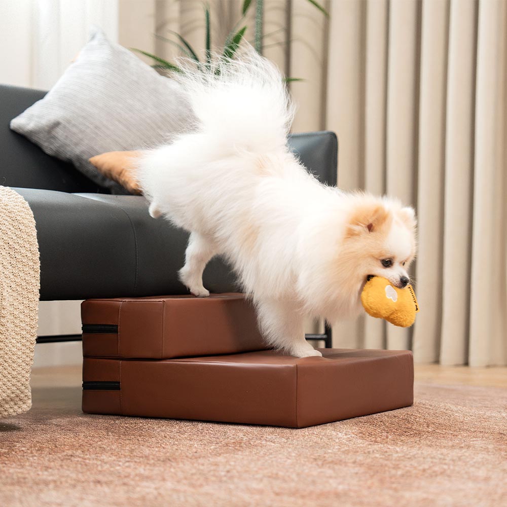 Waterproof Washable PU Leather Modular Multi-Level Pet Stairs