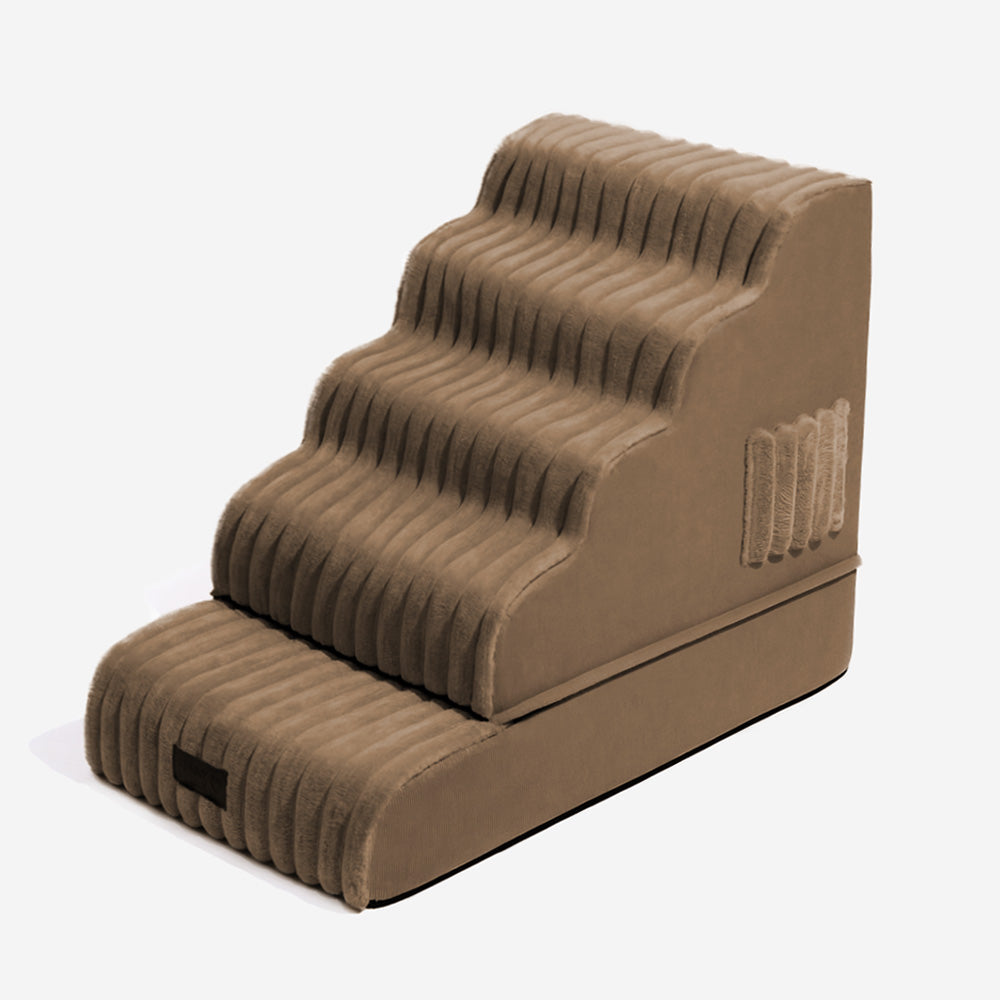 2 in 1 Fluffy Plush Sponge Detachable Pet Stair＆Bed - CreamyRamp