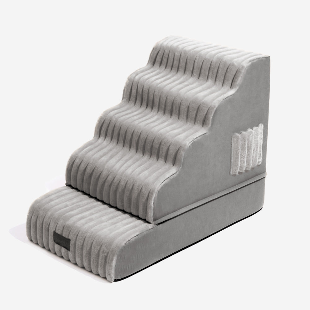 2 in 1 Fluffy Plush Sponge Detachable Pet Stair＆Bed - CreamyRamp