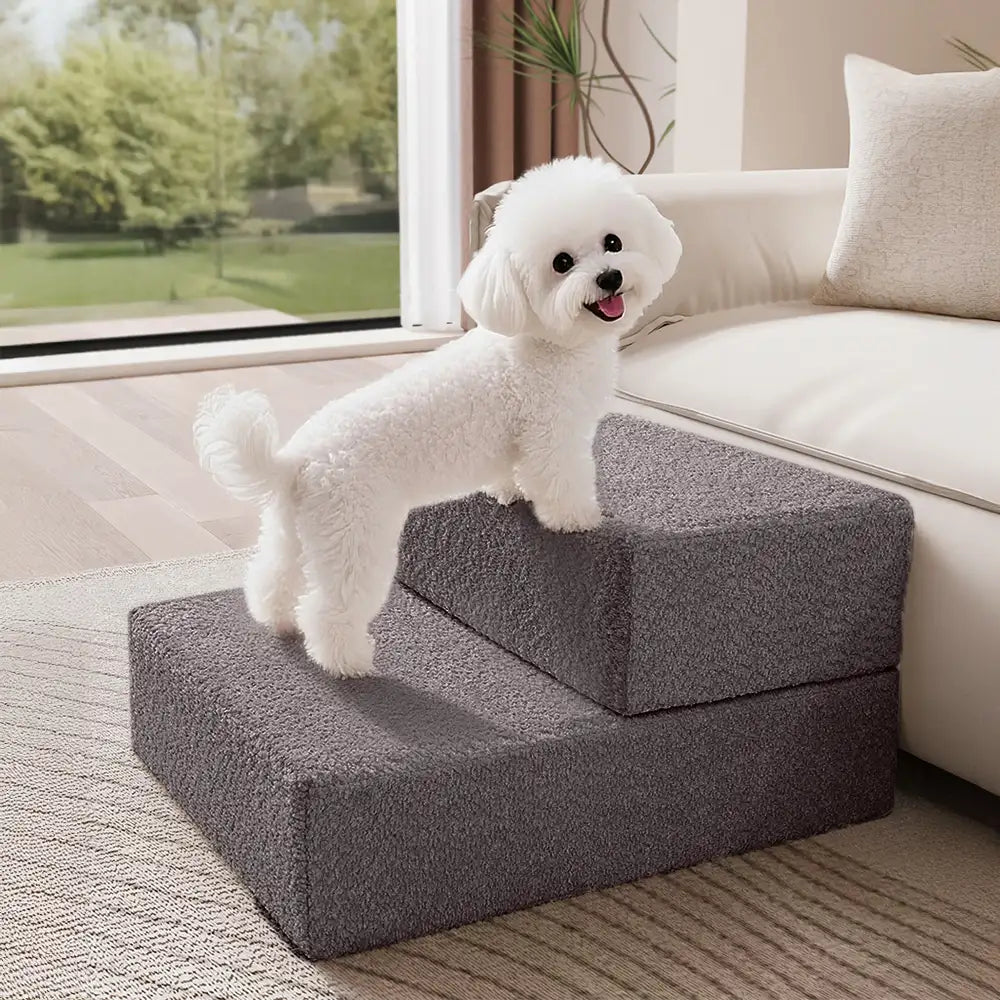 Chenille Durable Scratch-Resistant Foldable Blocks Multi-Level Dog Stairs