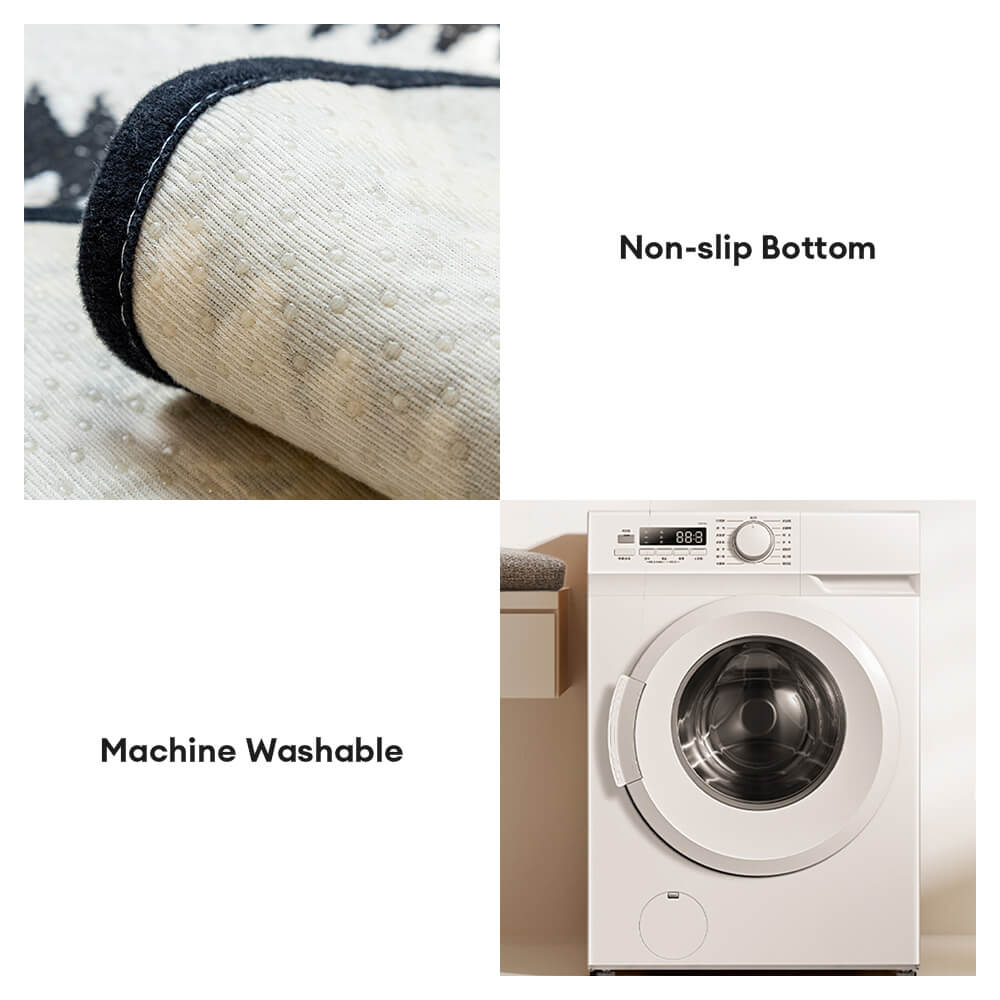 Modern Chevron Stripes Chenille Couch Cover with Wavy Edges