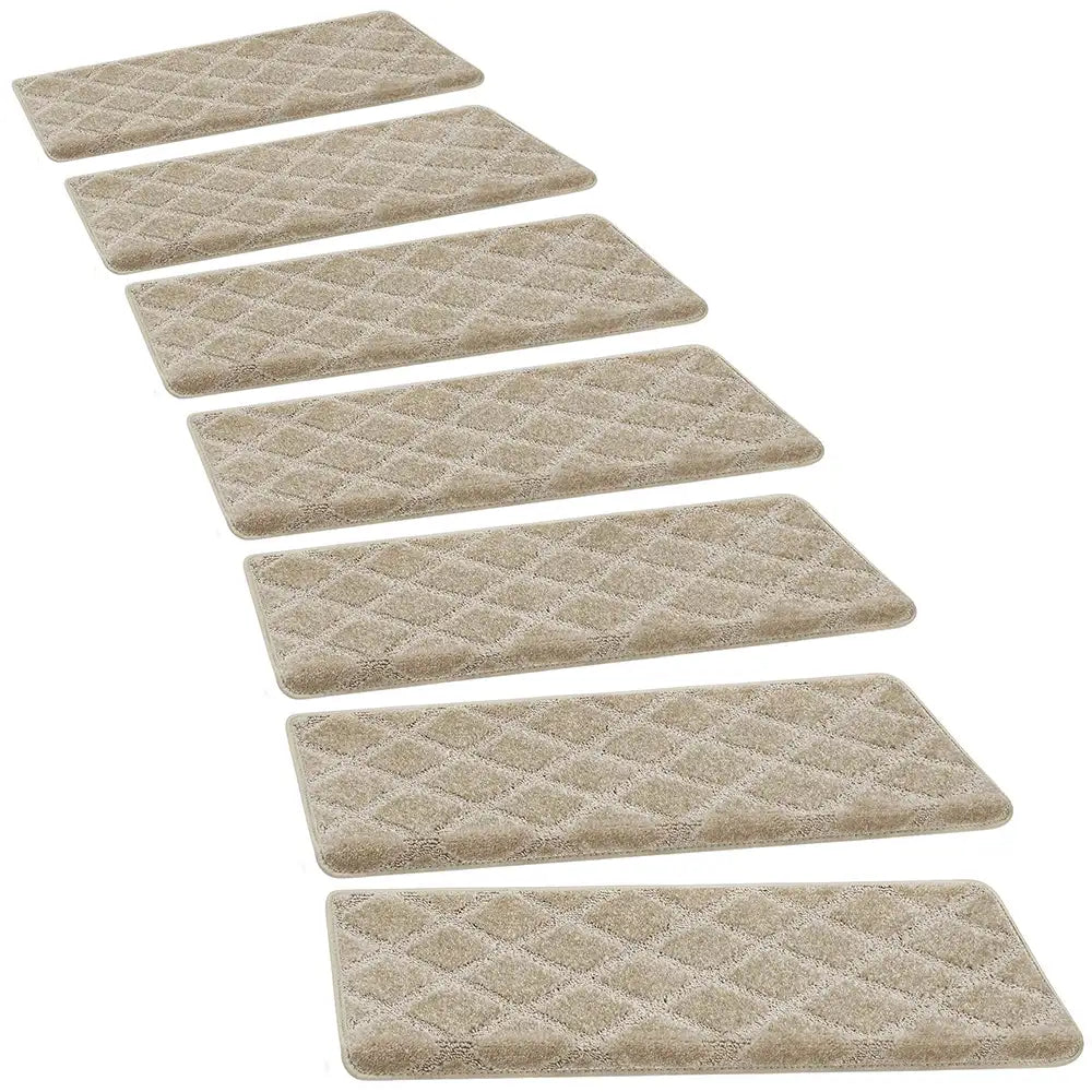 Faux Sisal Diamond Wear-Resistant Stair Protection Bullnose Non Slip Stair Treads