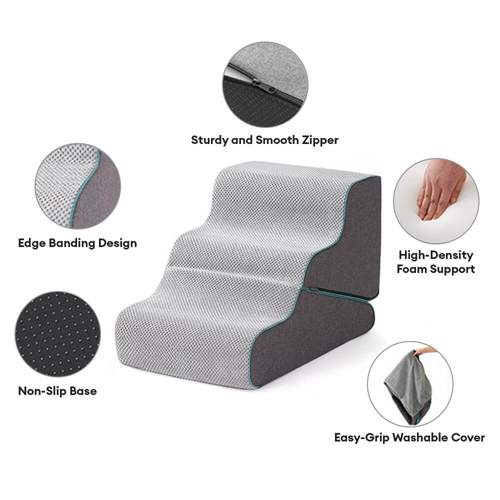 Multifunctional 2-in-1 Foldable Dog Stairs with Ramp Mode